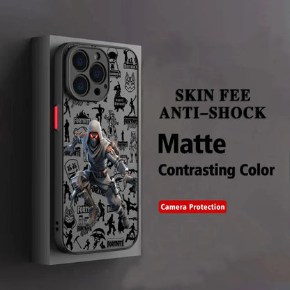 Hot Game F-Fortnites Phone Case For Oppo A6 A5 A5x A59 A98 A38 A58 A78 A76 A57 A17 A55 A94 A74 A54 A16K A16 Pro 5G Matte Cover