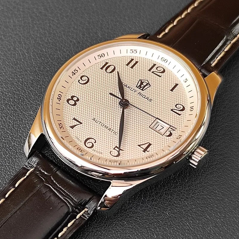 Vakuy Automatic Mechanical Watch Man's Business Auspicious Face Seagull ST2130 Movement Blue Pointer Waterproof Men's Watch