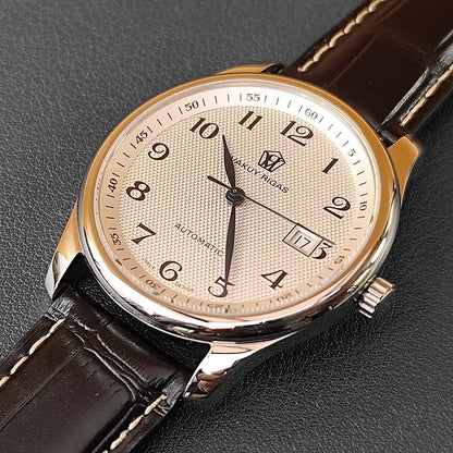 Vakuy Automatic Mechanical Watch Man's Business Auspicious Face Seagull ST2130 Movement Blue Pointer Waterproof Men's Watch