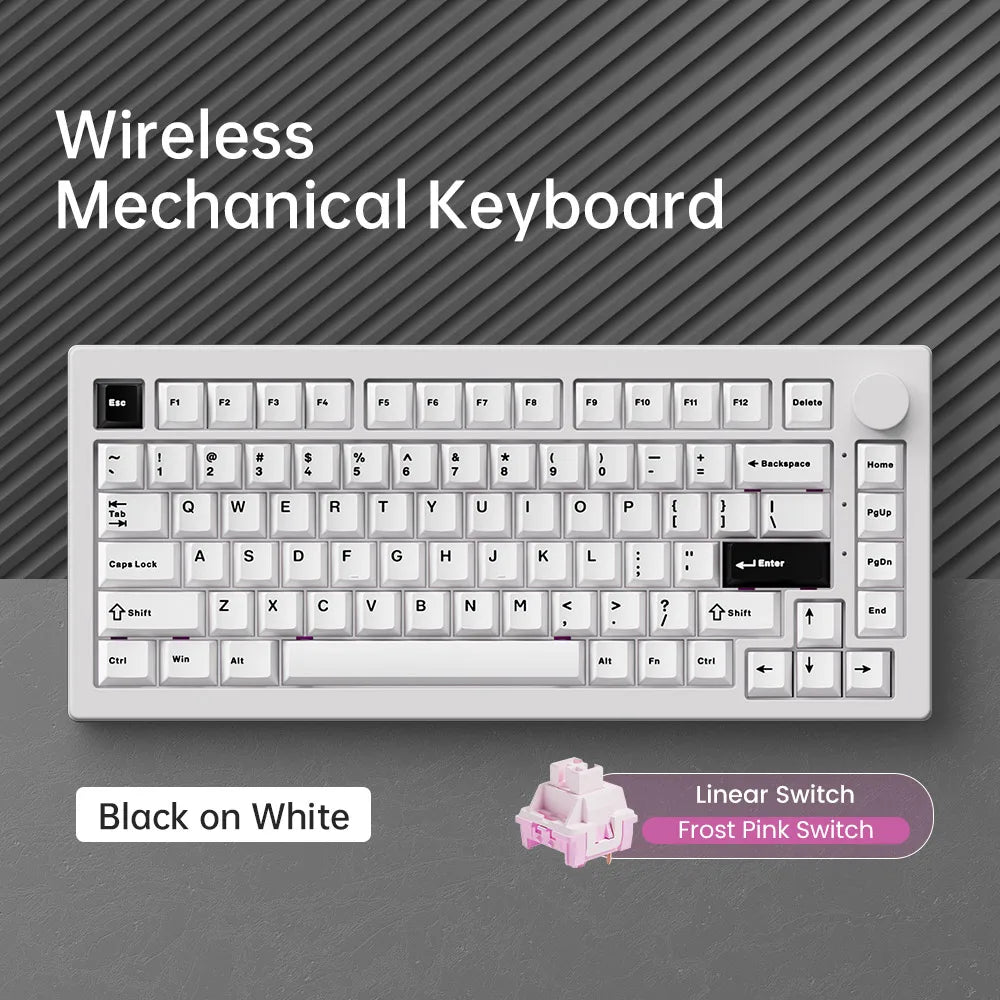 Akko 5075 V3 75% Mechanical Keyboard 8000/10000mAh 2.4GHz Wireless/Wired Type-C/BT 5.0 Hot Swap RGB Gasket for Gaming Typing