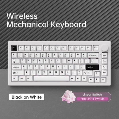 Akko 5075 V3 75% Mechanical Keyboard 8000/10000mAh 2.4GHz Wireless/Wired Type-C/BT 5.0 Hot Swap RGB Gasket for Gaming Typing