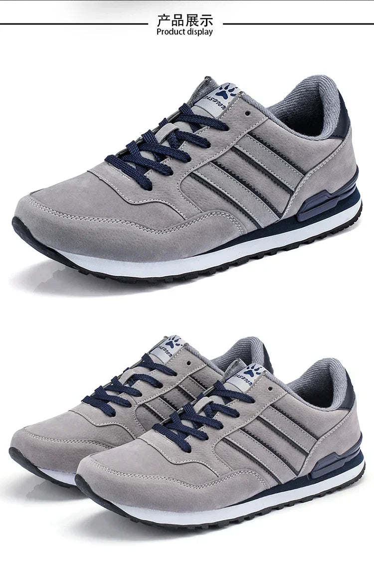 Herren-Sneaker, Leder-Freizeitschuhe, atmungsaktive Herbstschuhe für Herren, flache Herrenschuhe, Herren-Freizeitschuhe