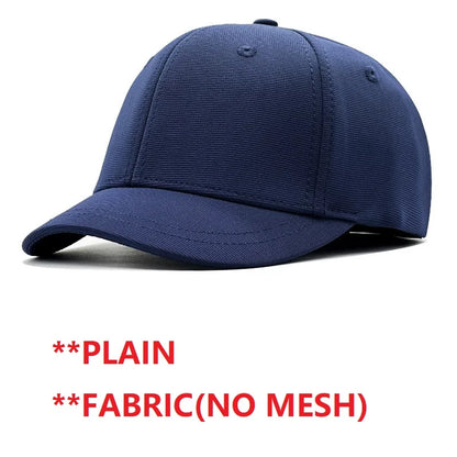 Big Head Hat Back Closed 5cm Short Brim Baseball Cap for Men Mesh Fitted Caps Stretchy Full Closed Caps 56-60cm 61-65cm