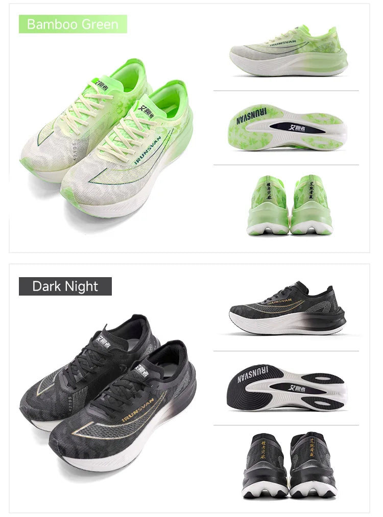 IRUNSVAN Original Carbon Plate Marathon Running Shoes Men Professional Stable Support Shock-relief Ultra-light Rebound Sneakers