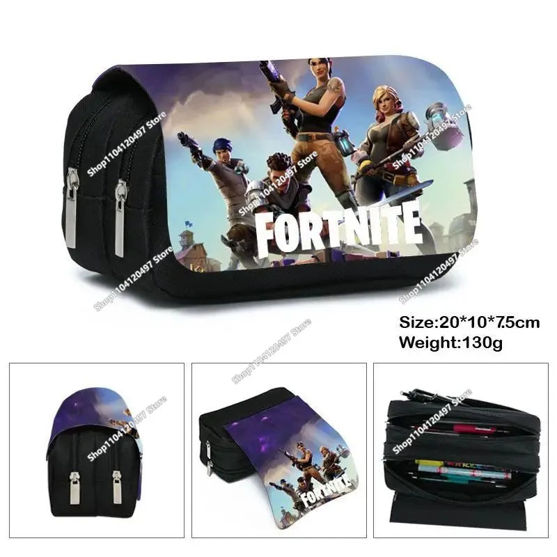 New Fortnite Pencil Case Cartoon Figure Printed Pencil Bags Cute Pencil Cases Boys School Supplies Children Birthday Gifts