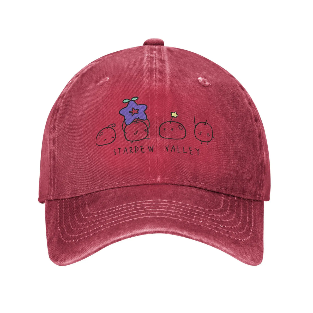 Spiel „Stardew Valley“ – Sonnen-Baseballkappe y2k, lustig, Unisex für Jugendliche, gewaschen, Hip-Hop-Hüte, sonnenschützendes Design, Outdoor-Sport, Snapback-Kappe, Geschenk