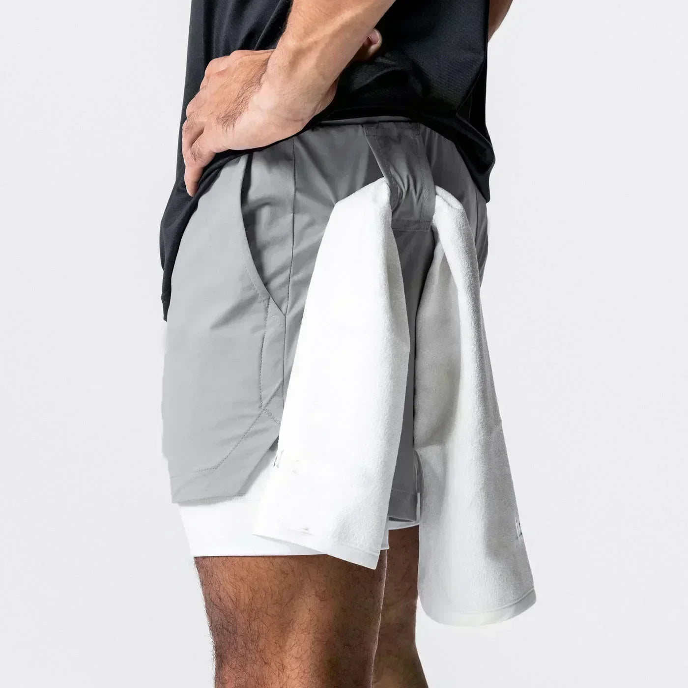 Dragon Ball Men's Double Shorts Vegeta Japanese Anime Summer Fake Two-piece Sports Shorts 2-in-1 Harajuku Y2K Fitness Pants