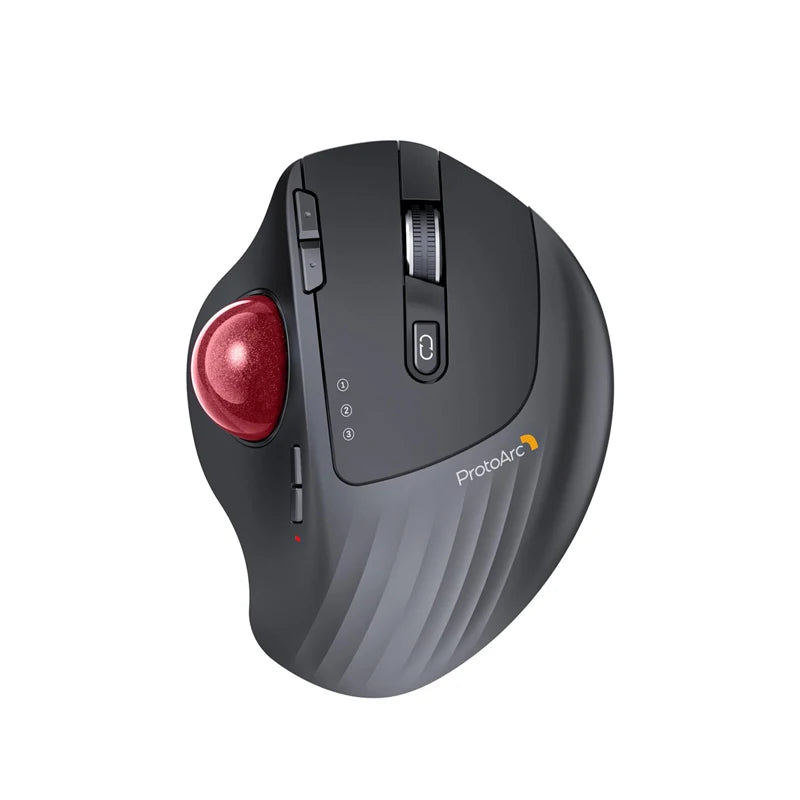 ProtoArc Wireless Trackball Mouse EM01 NL Ergonomic Bluetooth Rollerball Thumb Rechargeable Computer Laptop Mouse