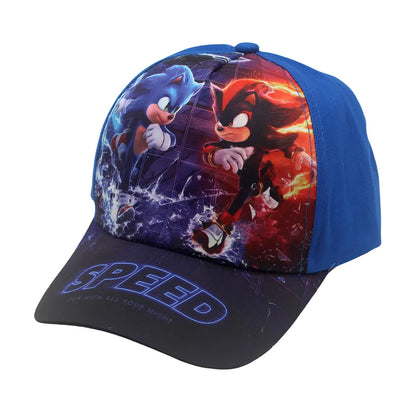 Dernière casquette de baseball ajustable pour enfants Sonic Print 48-54 cm, motif Anime Tails Knuckles, chapeau de soleil Shadow, hérisson bleu, chapeau d'extérieur pour bébé, cadeau