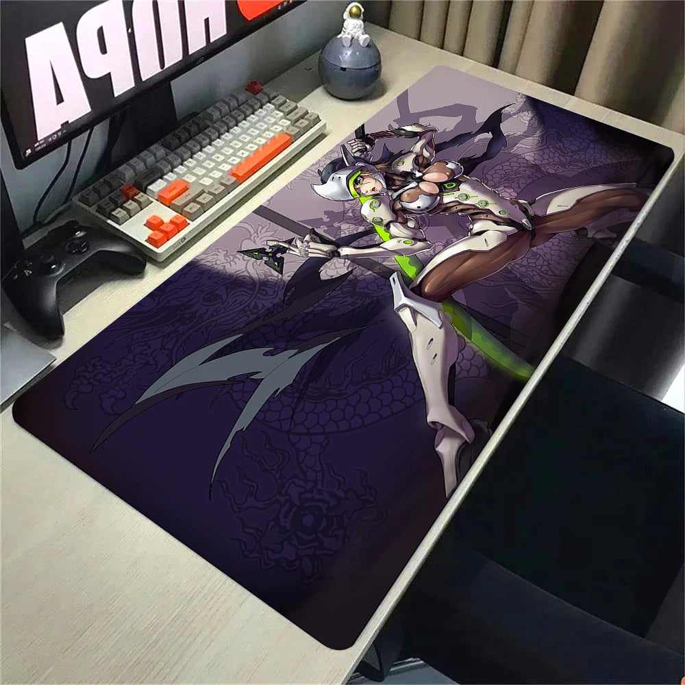 Overwatch 2 Gaming Accessories Mouse Pad Gamer Cabinet Pc Big Desk Mat Computer Keyboard Desks Xxl Mousepad Anime Large Mausepad