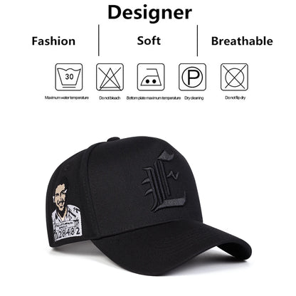 Unisex E Embroidery Baseball Caps Spring Autumn Outdoor Adjustable Casual Hats Sunscreen Hat Sports Cap
