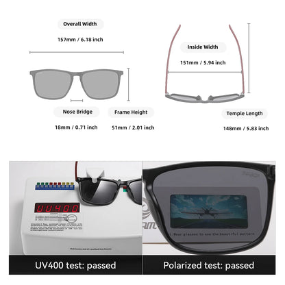 KDEAM Extra Large Size XL Polarized Sunglasses For Men Driving Photochromic Sun Glasses Oversized Suit For Big Face