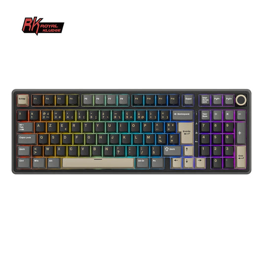 RK ROYAL KLUDGE R98Pro Gasket Wired Mechanical Keyboard 98 Keys RGB Hot-swappable Pluggable Button Gamer Keyboard PBT Keycaps