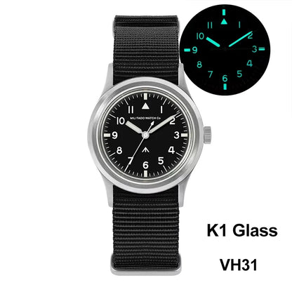 Militado ML14 Limited Edition Quartz Watch VH31 Sweep Second Quartz Movement Watch Sapphire Crystal BGW9 C3 Luminous Men's Watch