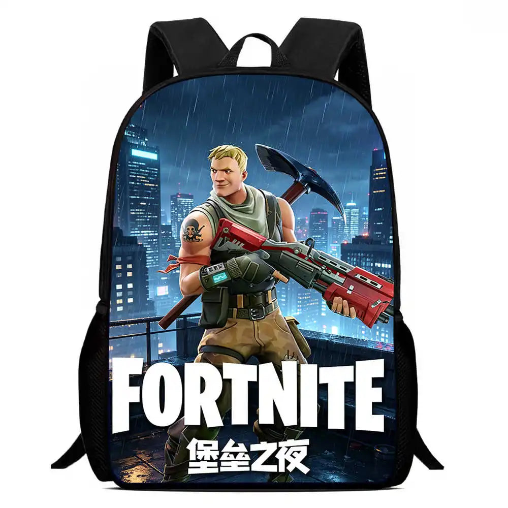 Children's Student Fortnite Cartoon Boys and Girls Large Capacity Backpack