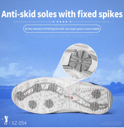 PGM Barn Flickor Pojkar Golfskor Halkfria Läder Utomhus Barnsneakers Sportskor XZ054