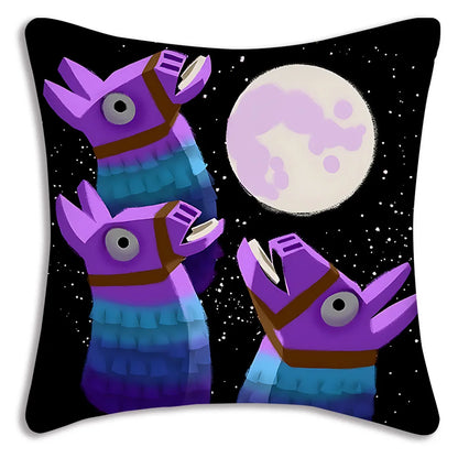Anime game Fortnites Pillow Covers Cartoon Sofa Decorative Home Double-sided Printing Short Plush Cute Cushion Cover
