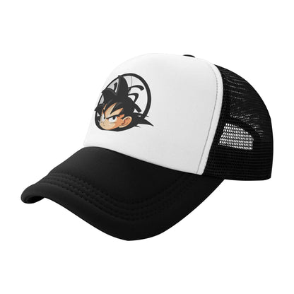 Dragon Ball  Kid Buu Trucker Cap Unisex  Hats Sun Caps Trucker Cap Adjustable Polyester Mesh Baseball Cap Summer