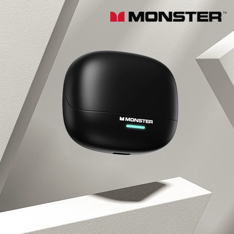 Auriculares Monster MQT52 sem fios Bluetooth 5.4 com bateria de longa duração, auscultadores gaming de modo duplo, som estéreo Hi-Fi e microfone