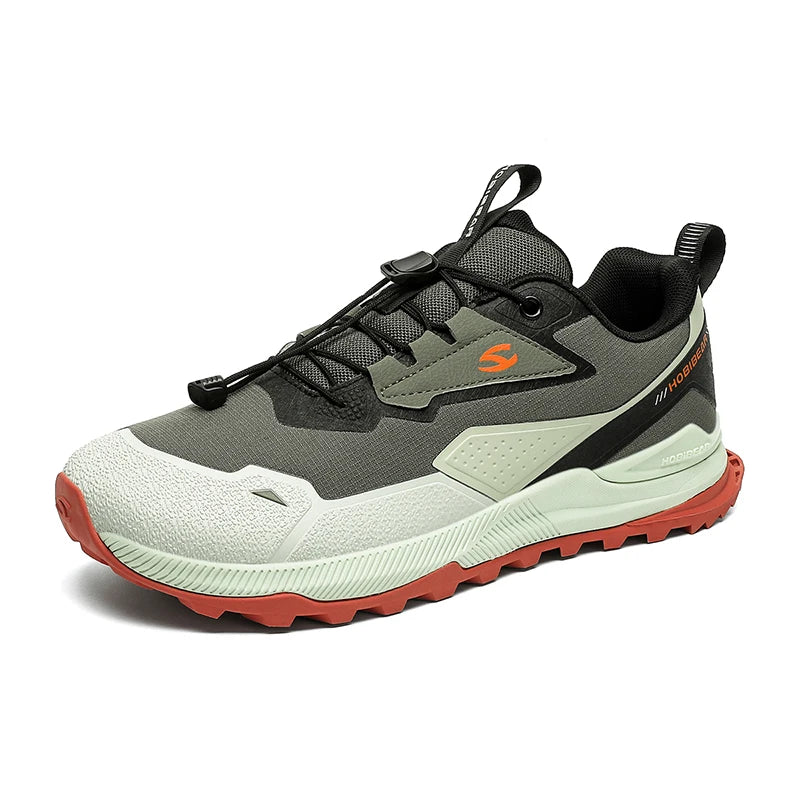 HOBIBEAR Unisex Running Shoes, Elastic Band Hiking Sneakers, Lightweight Breathable Casual Shoes