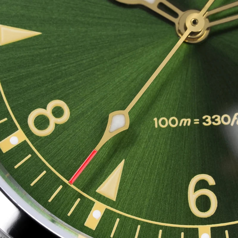 Militado ML08 Men Military Watch Ronda 515 Movement Sapphire Luminous Vintage Watches 10Bar Waterproof Stainless Steel Watch