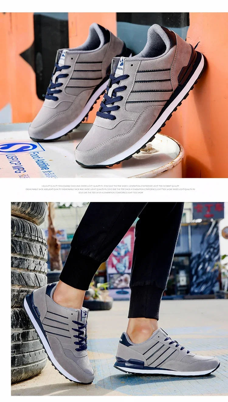 Herren-Sneaker, Leder-Freizeitschuhe, atmungsaktive Herbstschuhe für Herren, flache Herrenschuhe, Herren-Freizeitschuhe