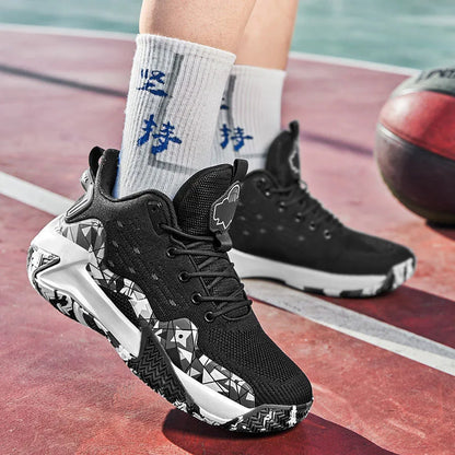 Men Basketball Shoes Breathable Cushioning Non-Slip Wearable High Quality Sports Shoes Gym Training Athletic Basketball Sneaker