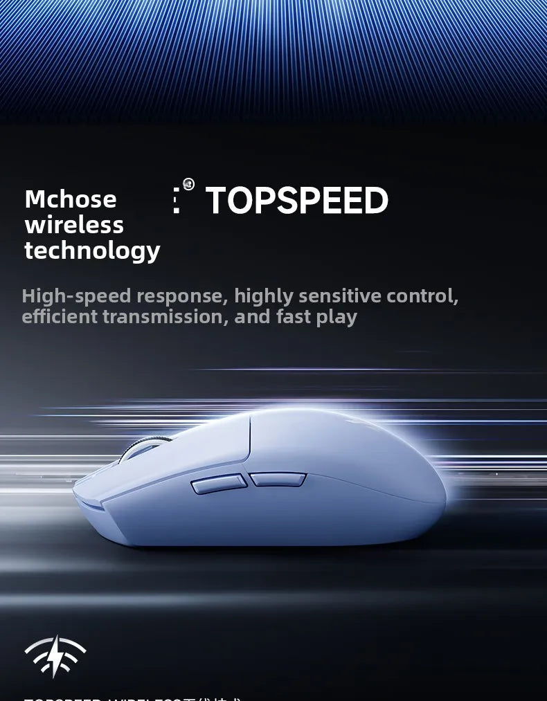 MCHOSE G3 V2 PRO brezžična miška Bluetooth s tremi načini povezave, ergonomska in lahka, za prenosnik, pisarno, gaming in računalniške dodatke