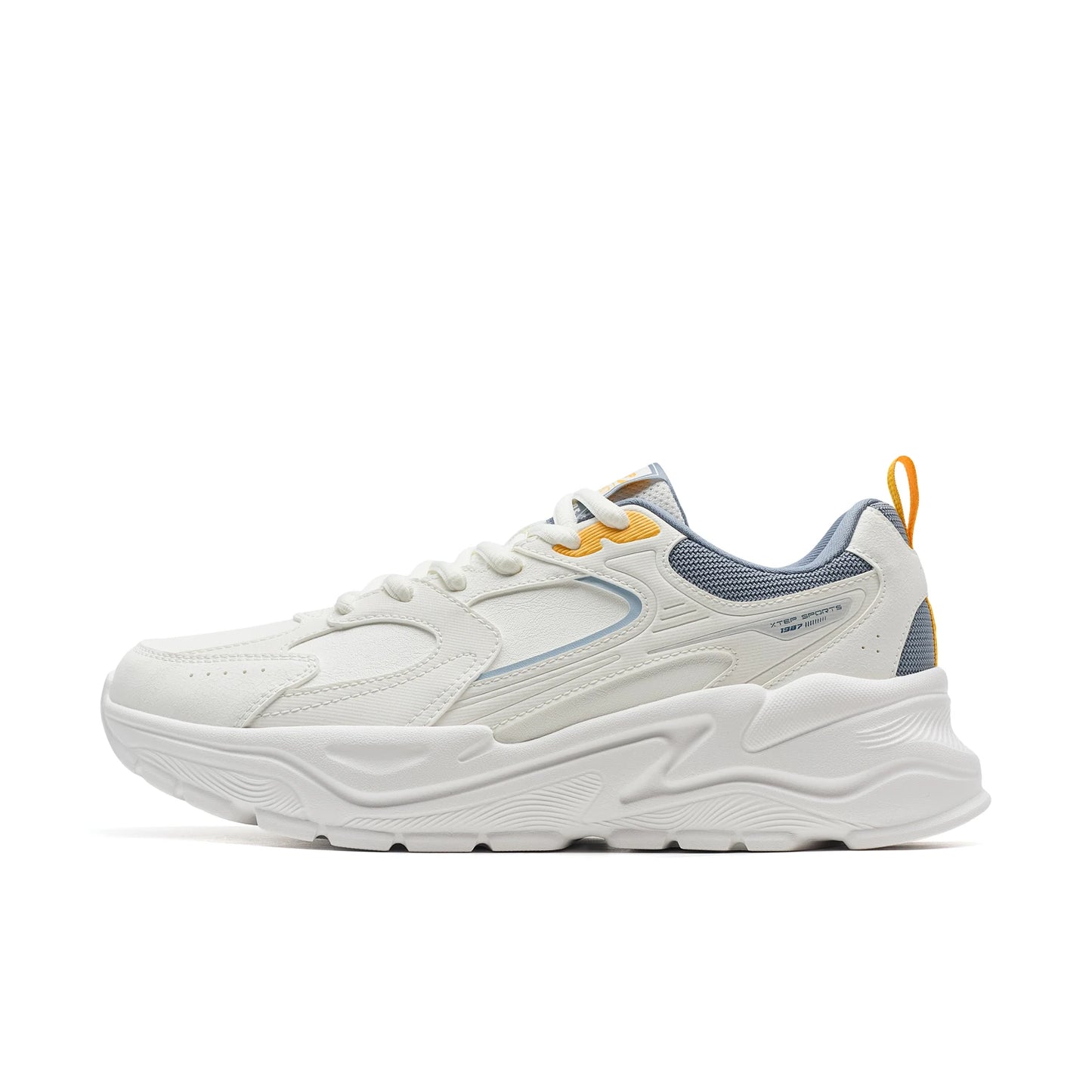 Xtep Men's Casual Shoes 2025 Winter Street Style Cushion Lightweight Wear-Resistant Breathable Walking Sneakers 875419320005