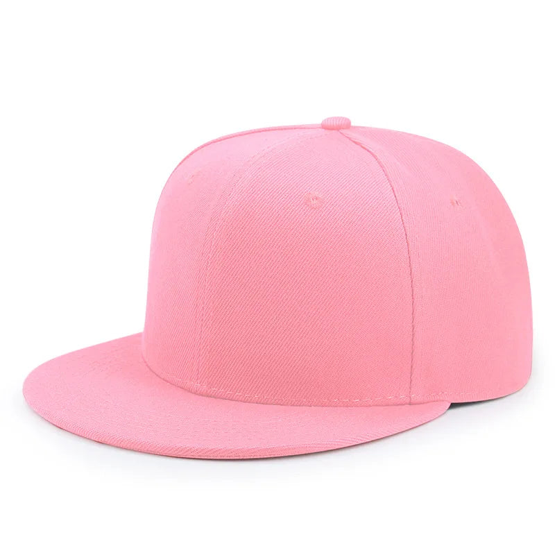 Großhandel: 40 Farben, verstellbare Snapback-Kappen mit flachem Schirm, Damen-Mode, Polyester, einfarbige Baseballmützen, Herren, Hip-Hop, unbedruckte Sportmützen