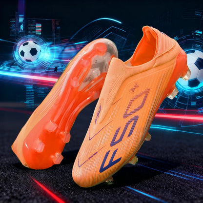 New Men's Football Boots Turf Comfortable Ultralight Soccer Shoes Non Slip Sport Fg Grass Cleats Futsal Indoor Adult Non-Slip