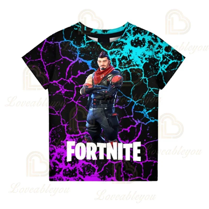 Fortnite Victory Royale Ninja Fashion 3D T-Shirts Summer Short Sleeve Children Clothing Cartoon Print Baby Clothes Kids T Shirt