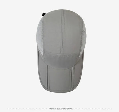Men Women Quick Dry Baseball Cap Breathable UV Protection Mesh Sun Hat Adjustable Outdoor Sport Caps for Hiking Camping Fishing