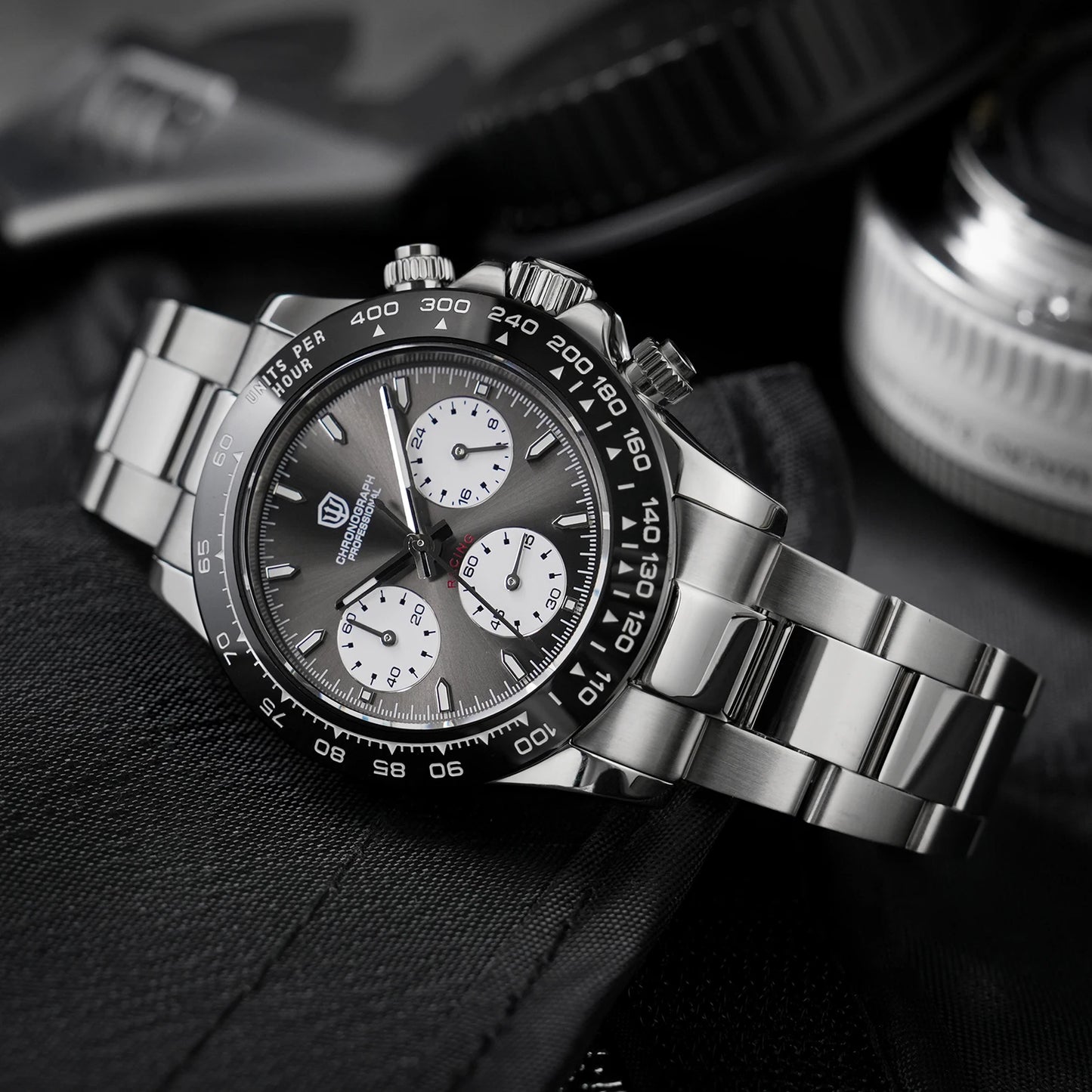 Watchdives WD16500 V2 Men Watch VK63 Quartz Movement Chronograph Wristwatch Stainless Steel Sapphire Crystal Luminous  Watches