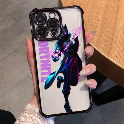 Anime Fortnite -peliteemainen suojakuori Xiaomi Redmi A7 15 A3 15C 14C K50 A1 Note 15 14 13 12 12s Pro Plus 4G 5G -puhelimille, putoamissuojaus