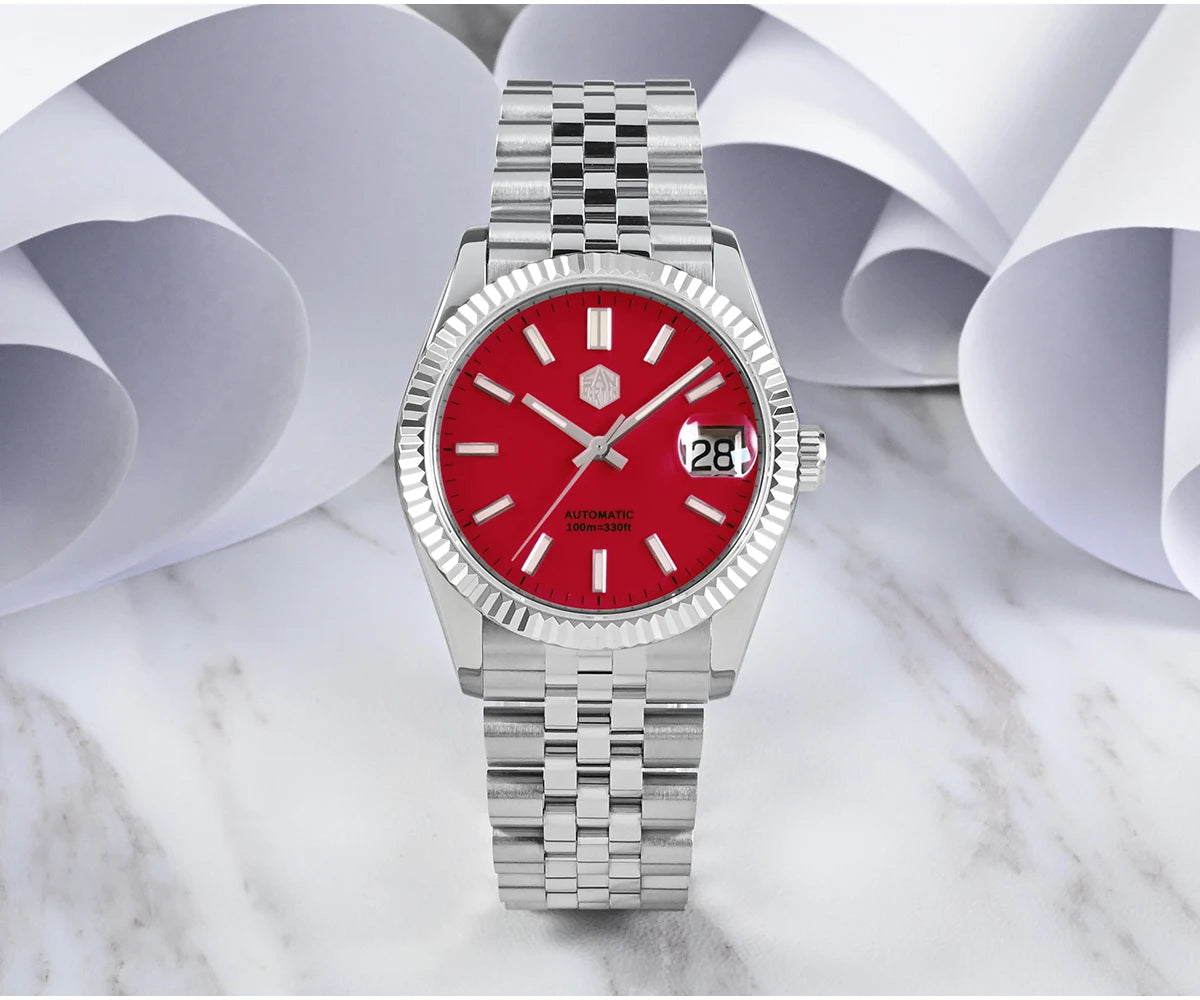 San Martin 36.5mm Men Dress Watch Top Brand Luxury Automatic Mechanical Fashion Couples Watches Sapphire Waterproof 100m BGW9
