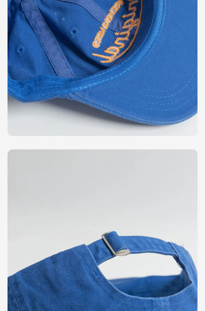 Baseballkappe für Frühling und Herbst, Soft-Top-Stickerei, für Damen und Herren, universell kombinierbar, Street-Tide-Marke, Schirmmütze mit breiter Krempe als Sonnenschutz