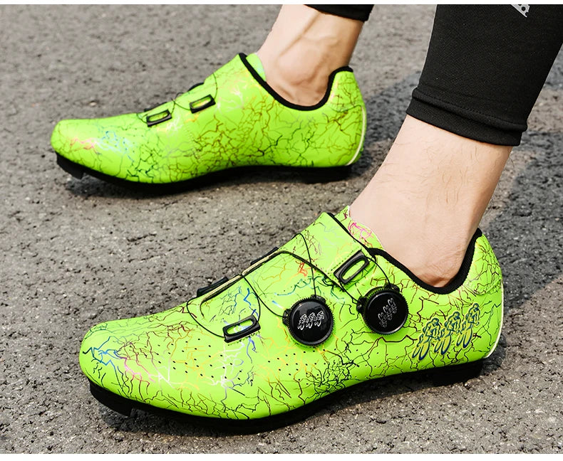 Scarpe da ciclismo professionali per bici da strada da uomo da gara con chiusura automatica, scarpe da ciclismo da donna con tacchetti SPD
