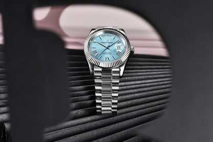 PAGANI DESIGN 2026 New Rose Gold Blue DD40 Luxury Automatic Watch Men Mechanical Wristwatch Mens Sapphire glass Waterproof Watch