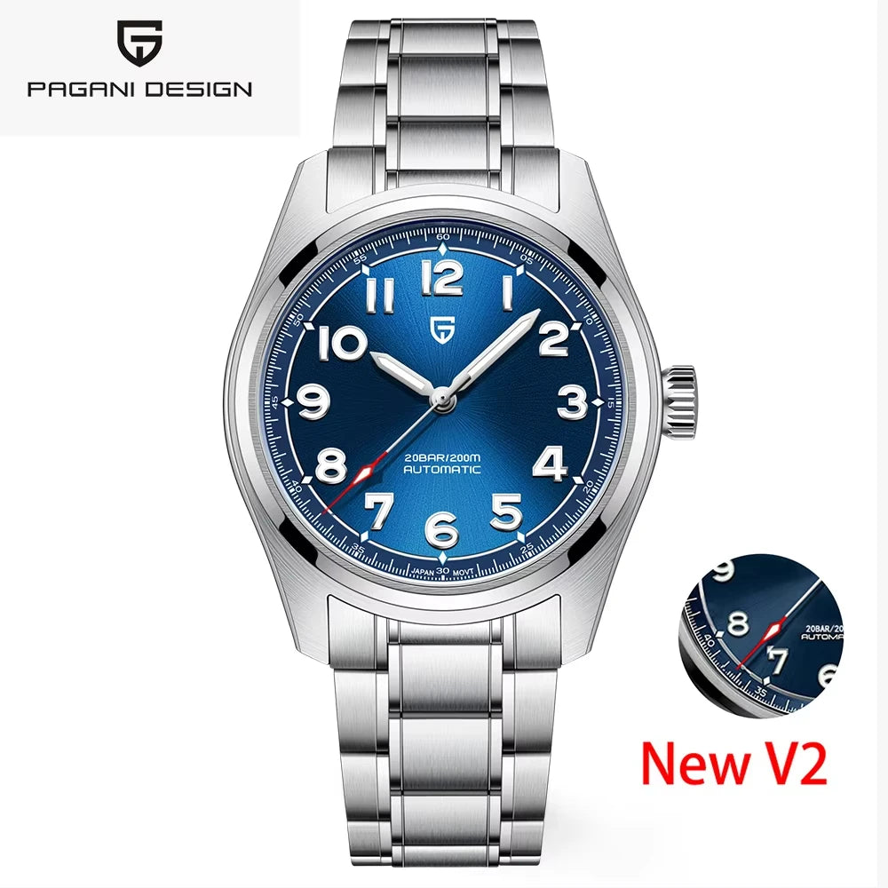PAGANI Design 2026 New Men Automatic Mechanical Watch NH35A Sapphire Glass Stainless Steel Waterproof 200m Reloj Hombre