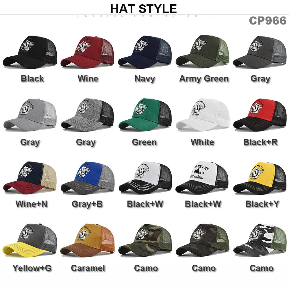Mode Frühjahr/Sommer Bedruckte Netz-Baseballkappe, atmungsaktiv, Gorras, mit individuellem LOGO für Männer, Frauen und Paare, Schirmkappe, Casquette
