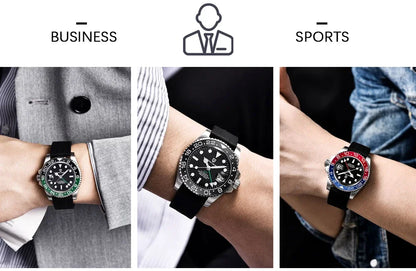 Montre automatique PAGANI DESIGN GMT 1662, montre-bracelet pour homme de 40 mm, étanche jusqu'à 100 m, montres-bracelets mécaniques pour homme Cloc