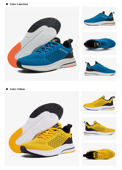 Baasploa Leichte Laufschuhe für Herren – Bequeme Designer-Mesh-Freizeitsneaker für Herren mit Schnürung – Outdoor-Sport- und Tennisschuhe für Herren