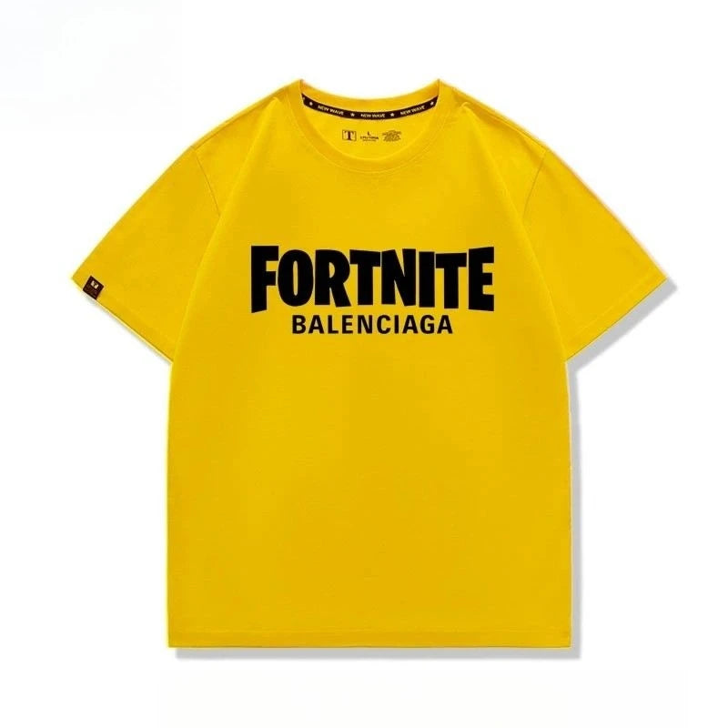 New Fortnite short-sleeved creative high-value cartoon cartoon cool printed men's and women's breathable sweat-absorbent T-shirt