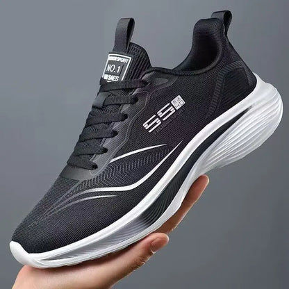 Breathable Mesh Men's Lightweight Casual Sneakers Non-Slip Soft Sole Running Shoes for Spring and Summer