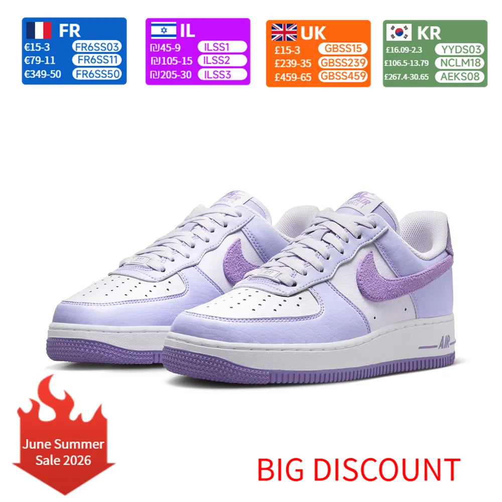 Adidași Nike Air Force 1'07 pentru femei, stil clasic, din piele rezistentă, confortabili, cu amortizare, pantofi casual pentru uz zilnic HQ3905-500