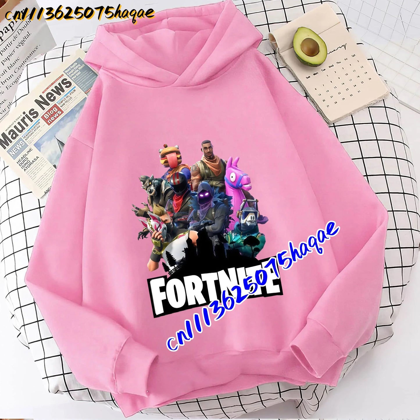 FORTNITED Children Long-sleeved Girls Boy Streetwear Boys Baby Hoodies Pullover Sweatshirt  Anime Fashion Kid Clothing Tops Gift