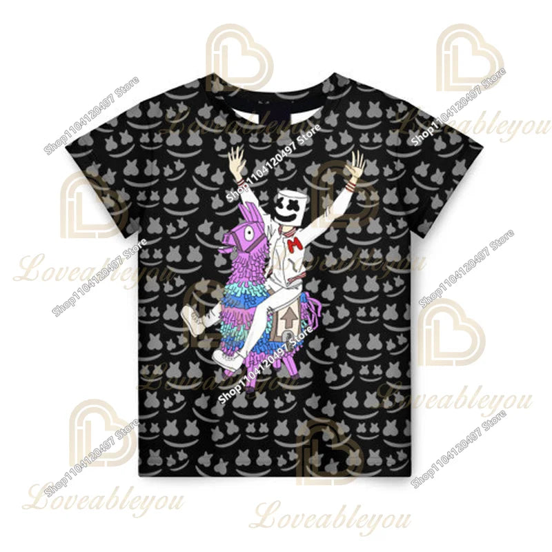 Fortnite T Shirt for Kids Banana Peely T-shirt Men's Women's Tshirt Battle Royale Game T Shirt Harajuku Summer Tops