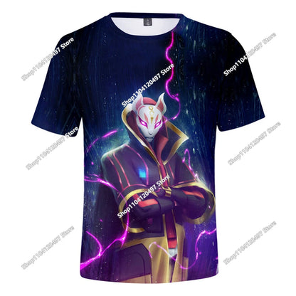 Children's Summer T Shirt Battle Royale Fortnite Hero Victory 3d T-shirt Tees Boys Girls Baby Clothes