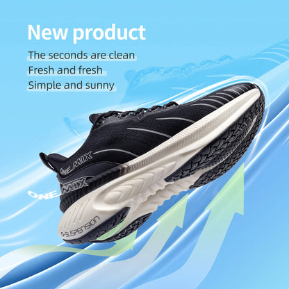 ONEMIX: nuevas zapatillas de running con amortiguación para hombre, adecuadas para corredores intensivos; zapatillas deportivas con cordones para mujer; zapatillas deportivas antideslizantes para hombre, para uso al aire libre.